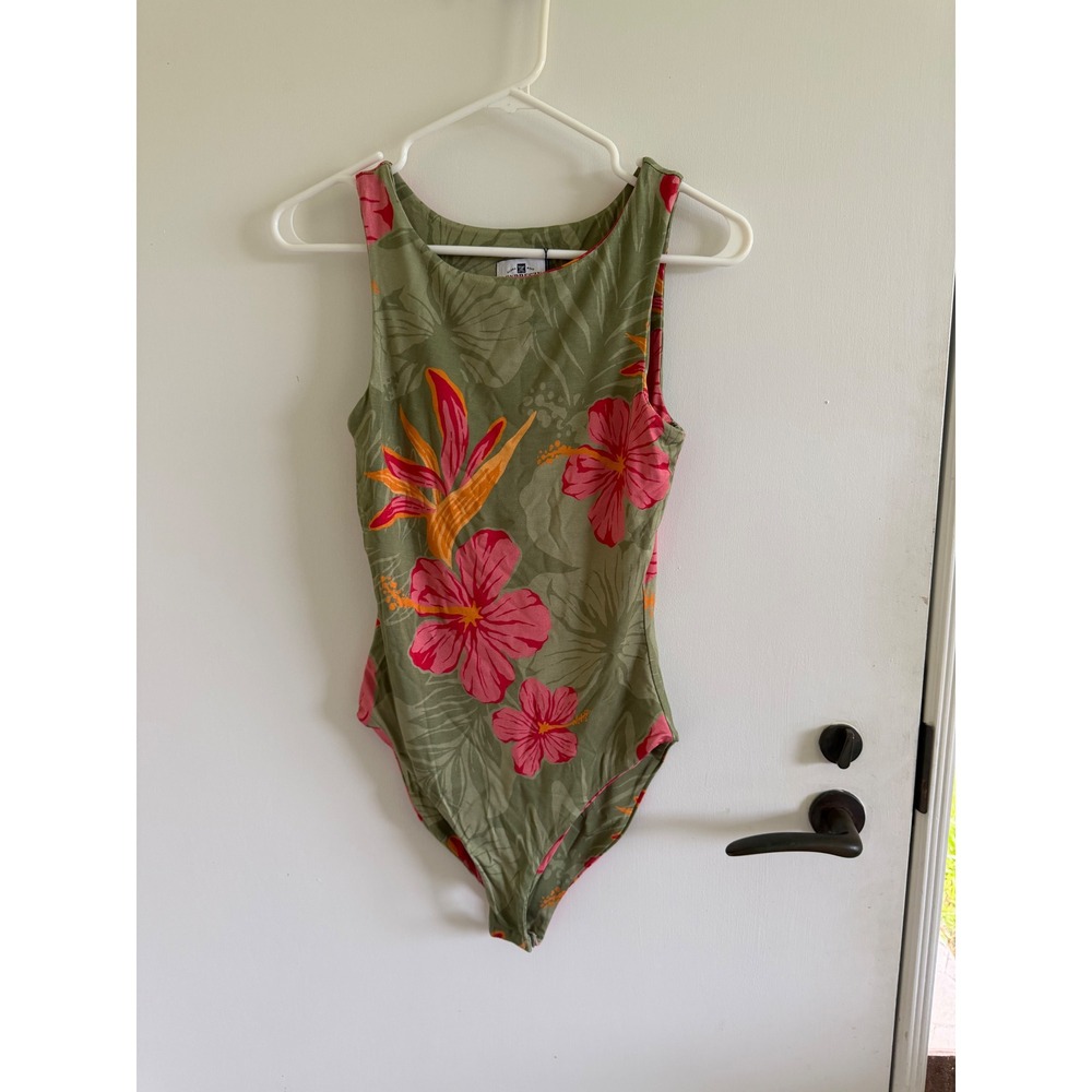 Lexbreezy Hawaii x Buddah Mochi hibiscus bodysuit lole NEW NWT bird of paradise